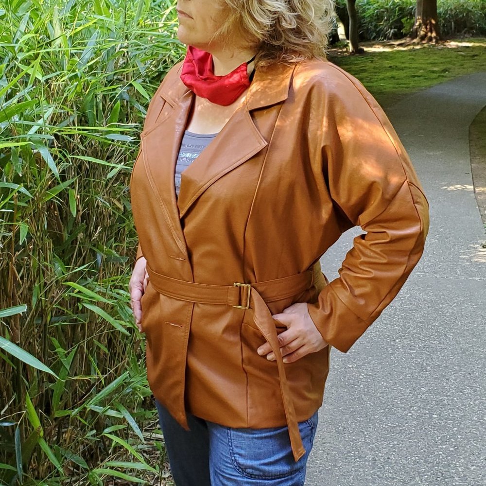 Boohoo brand a beautiful vinyl jacket US 14